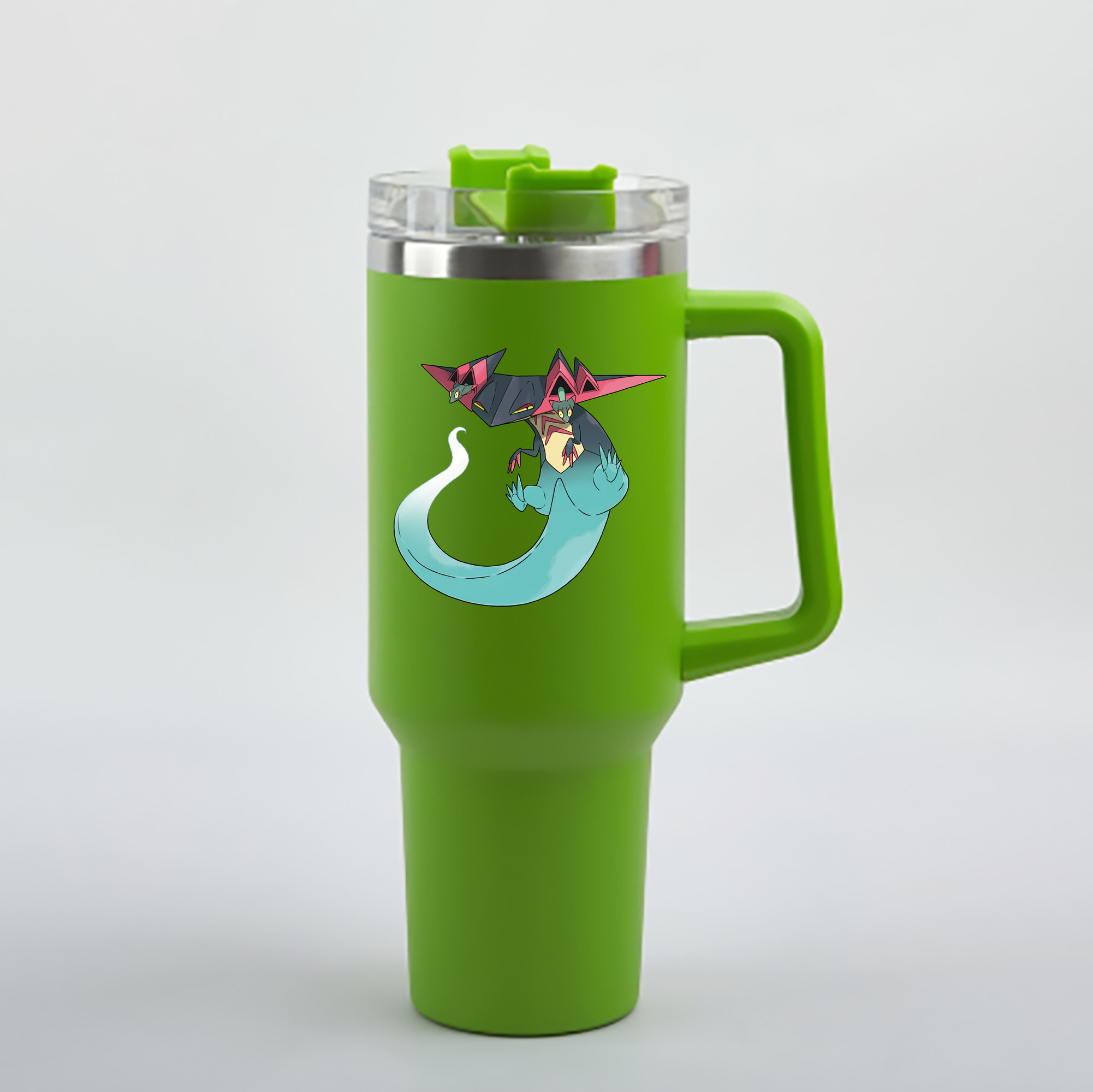 （画像用） ポケットモンスター Pokémon 1200mL車用タンブラー - クリスタルステッカー（プラスチックストロー付き）